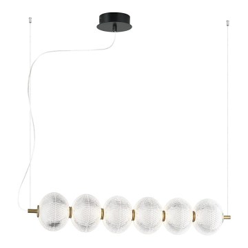 LED-kroonluchter aan kabel PELLUCID LED/23W/230V goud/transparant