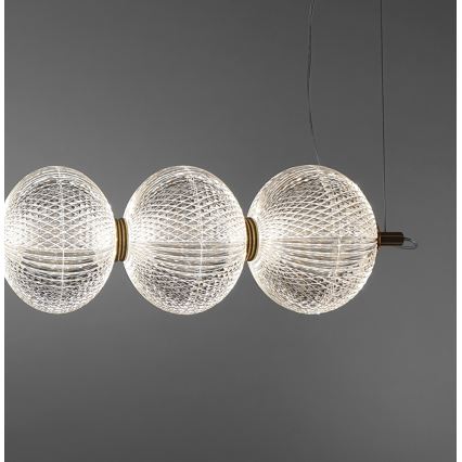 LED-kroonluchter aan kabel PELLUCID LED/23W/230V goud/transparant