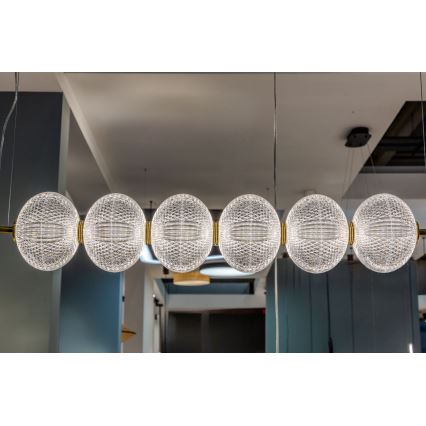 LED-kroonluchter aan kabel PELLUCID LED/23W/230V goud/transparant