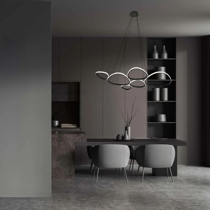 LED-kroonluchter aan kabel PETRA LED/58W/230V 4000K zwart