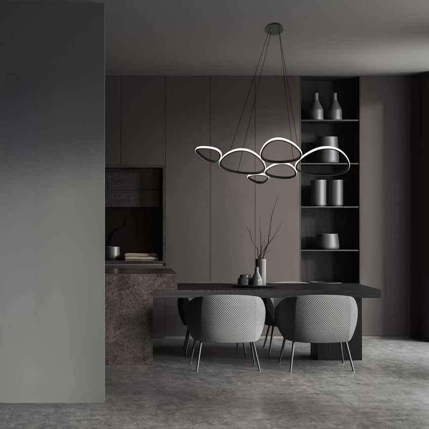 LED-kroonluchter aan kabel PETRA LED/58W/230V 4000K zwart