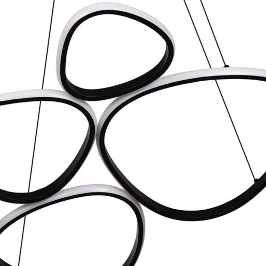 LED-kroonluchter aan kabel PETRA LED/58W/230V 4000K zwart