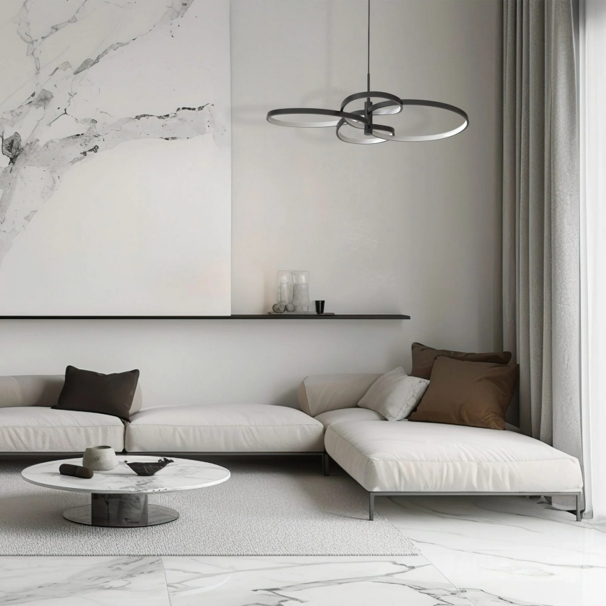 LED-kroonluchter aan kabel RIBBON LED/37W/230V 4000K zwart