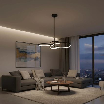 LED-kroonluchter aan kabel RIBBON LED/37W/230V 4000K zwart