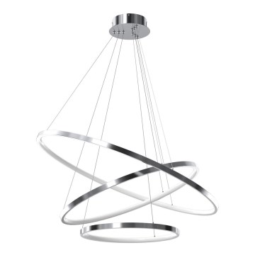 LED-kroonluchter aan kabel ROTONDA LED/93W/230V glanzend chroom