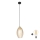 LED-kroonluchter aan kabel SEBO 1xE27/15W/230V zwart/rookbeige