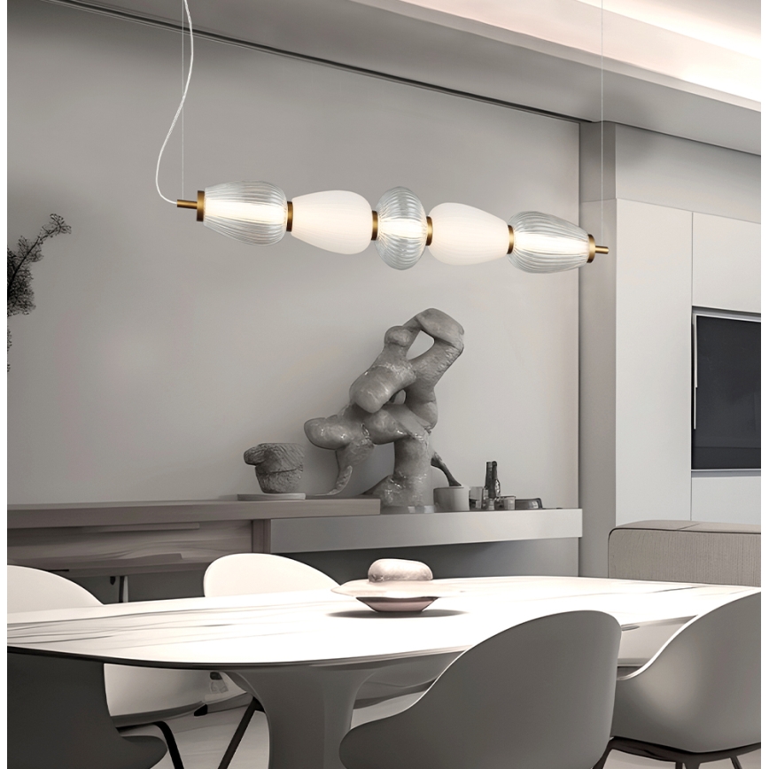 LED-kroonluchter aan kabel SHINY LED/23W/230V wit/goud