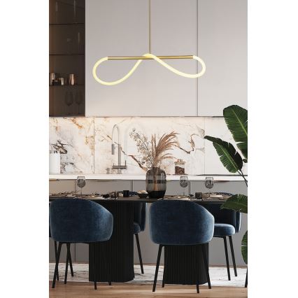 LED-kroonluchter aan kabel SUPREME LED/18W/230V 80 cm goudkleurig