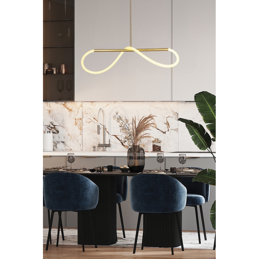 LED-kroonluchter aan kabel SUPREME LED/18W/230V 80 cm goudkleurig