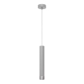 LED-kroonluchter aan kabel TUBA 1xGU10/4,8W/230V grijs/mat chroom