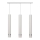 LED-kroonluchter aan kabel TUBA 3xGU10/4,8W/230V wit/glanzend chroom