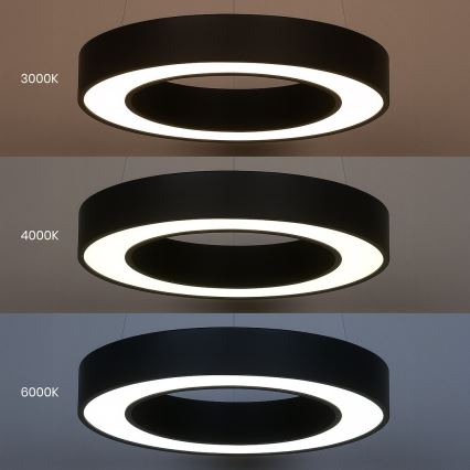 LED-kroonluchter aan kabel UNION LED/40W/230V 3000/4000/6500K Ø 40 cm zwart