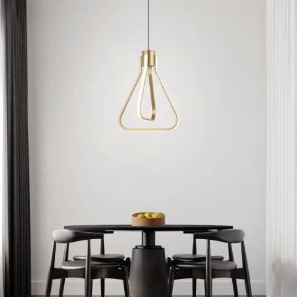 LED-kroonluchter aan kabel ZING LED/19W/230V, goudkleurig