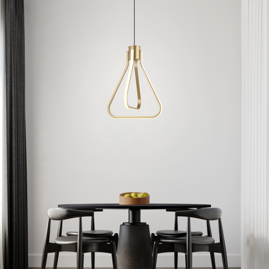 LED-kroonluchter aan kabel ZING LED/19W/230V, goudkleurig