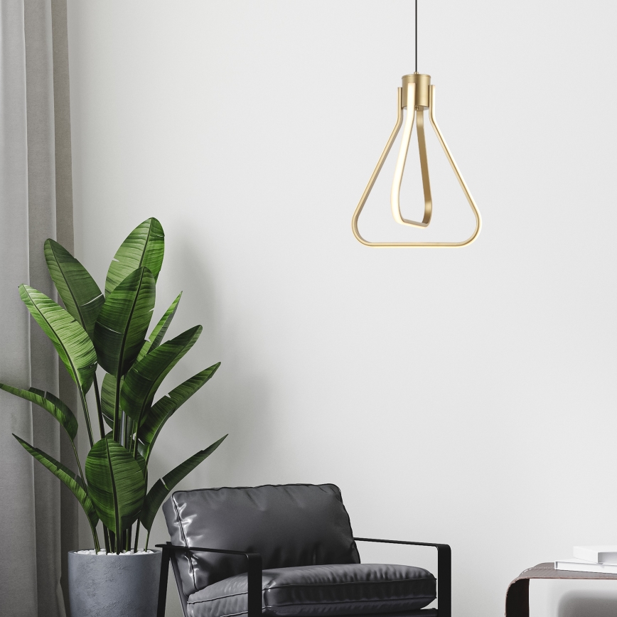 LED-kroonluchter aan kabel ZING LED/19W/230V, goudkleurig