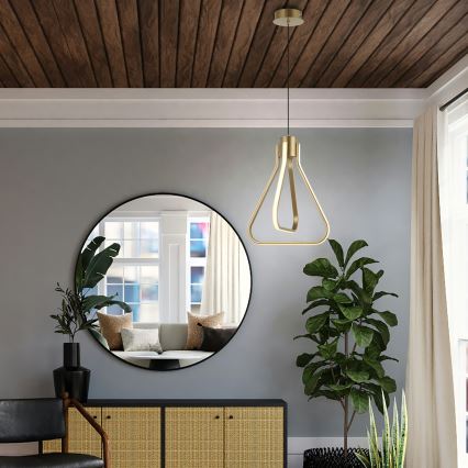 LED-kroonluchter aan kabel ZING LED/19W/230V, goudkleurig