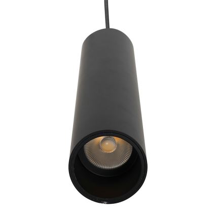 LED kroonluchter aan snoer voor railsysteem MAGNETIC TRACK LED/7W/48V zwart