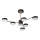 LED-kroonluchter aan stang 6xLED/7W/230V + LED/6W 3000-6000K Ø 69 cm goud/zwart