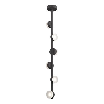 LED-kroonluchter aan stang COMFORT 6xLED/5W/230V zwart