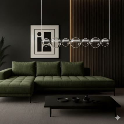 LED-kroonluchter met kabel ATOLA LED/19W/230V zwart/helder