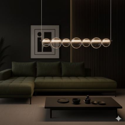 LED-kroonluchter met kabel ATOLA LED/19W/230V zwart/helder