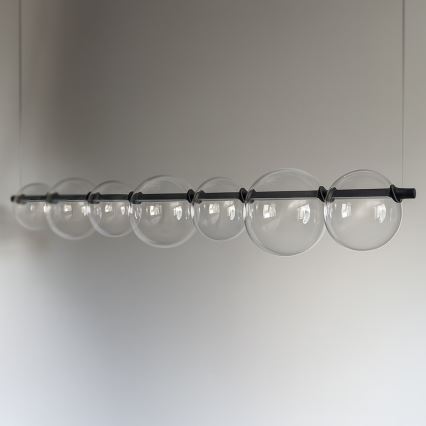 LED-kroonluchter met kabel ATOLA LED/19W/230V zwart/helder