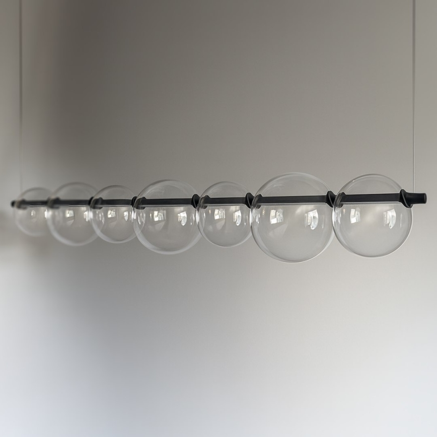 LED-kroonluchter met kabel ATOLA LED/19W/230V zwart/helder