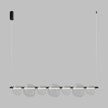 LED-kroonluchter met kabel ATOLA LED/19W/230V zwart/helder