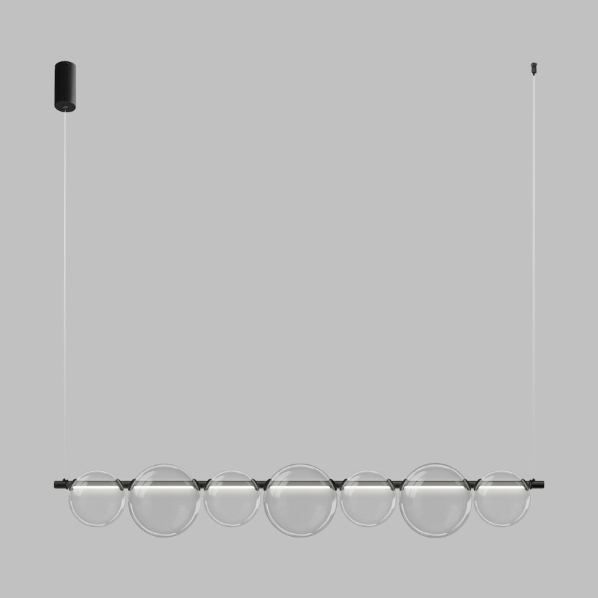 LED-kroonluchter met kabel ATOLA LED/19W/230V zwart/helder