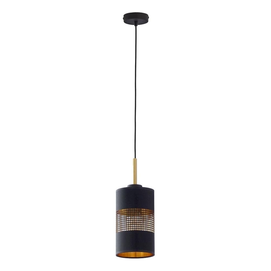 LED-kroonluchter met kabel BOGART 1xE27/15W/230V zwart/goud