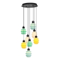 LED-kroonluchter met kabel CACTUS 8xLED/2,8W/230V 3000K groen/geel/wit