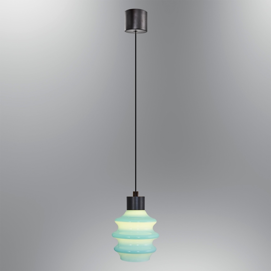 LED-kroonluchter met kabel CACTUS LED/3W/230V 3000K zwart/blauw