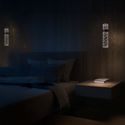 LED-kroonluchter met kabel LAGOS LED/8W/230V goudkleurig