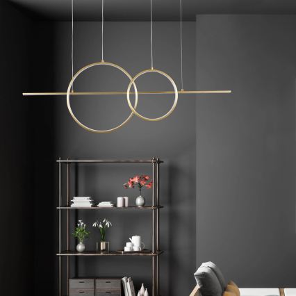 LED-kroonluchter met kabel LAURA LED/42W/230V goudkleurig