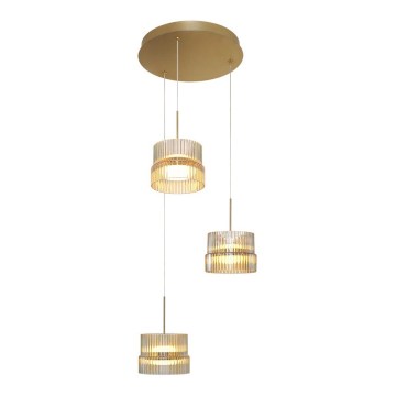 LED kroonluchter met kabel LUXE LED/34W/230V messing