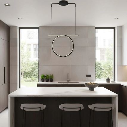 LED-kroonluchter met kabel ODETTA LED/30W/230V 4000K zwart