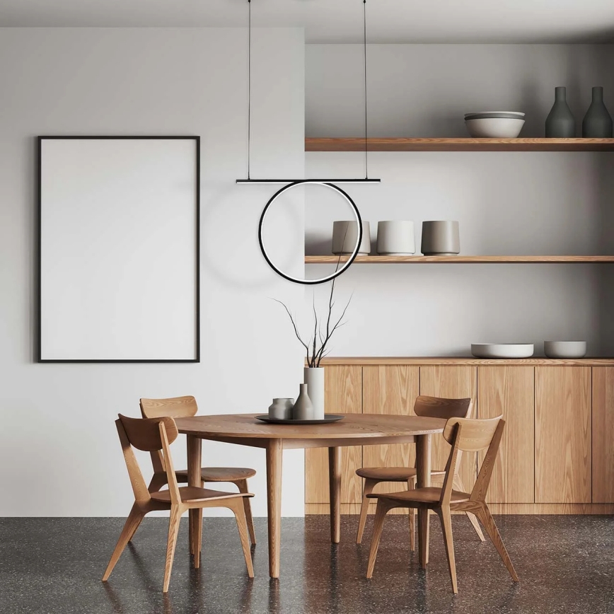 LED-kroonluchter met kabel ODETTA LED/30W/230V 4000K zwart