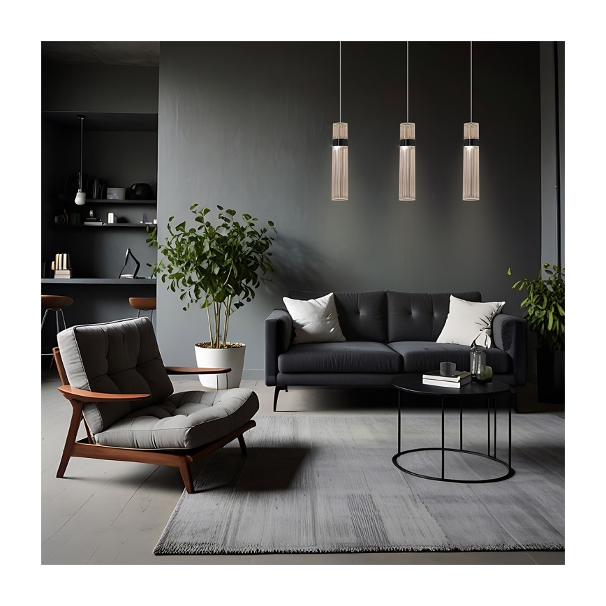 LED-kroonluchter met kabelophanging AMBIENTE 3xLED/6W/230V 3000/4000/6000K zwart