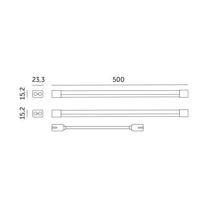 LED Onderbouwverlichting voor plantengroei GROWLY 2xLED/8,5W/230V wit