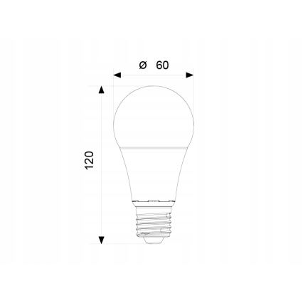 LED Lamp A60 E27/12W/230V 3000K