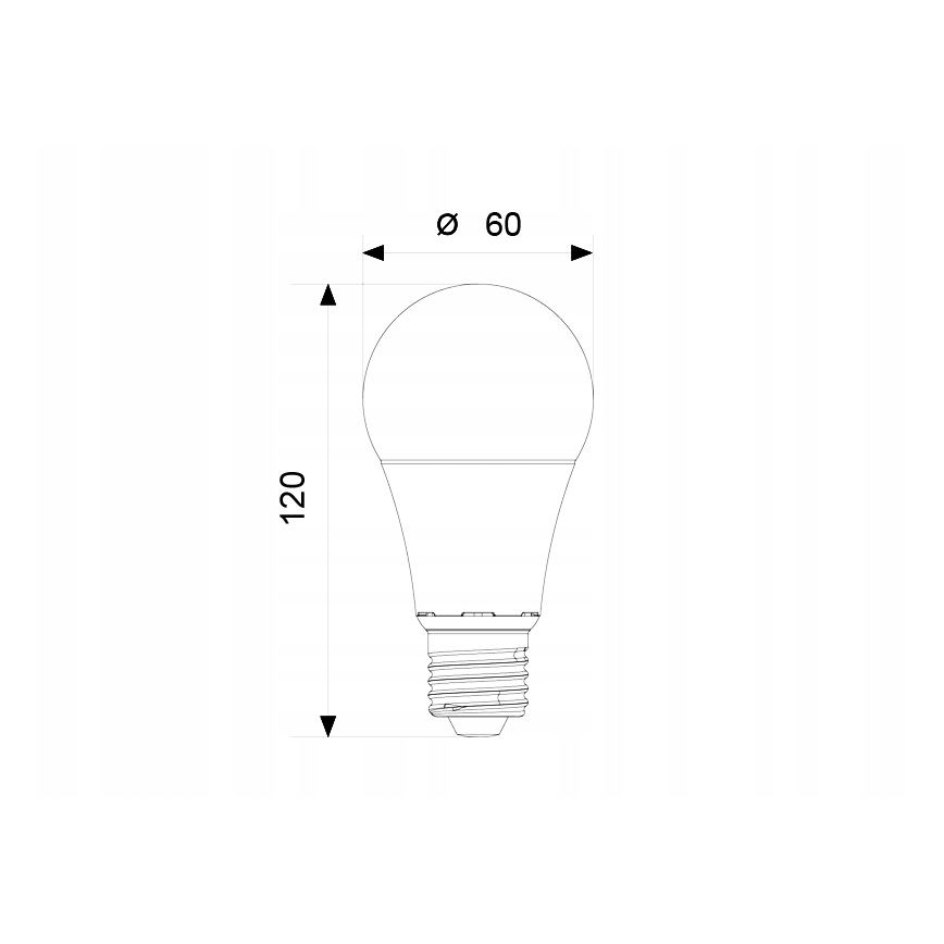 LED Lamp A60 E27/12W/230V 3000K