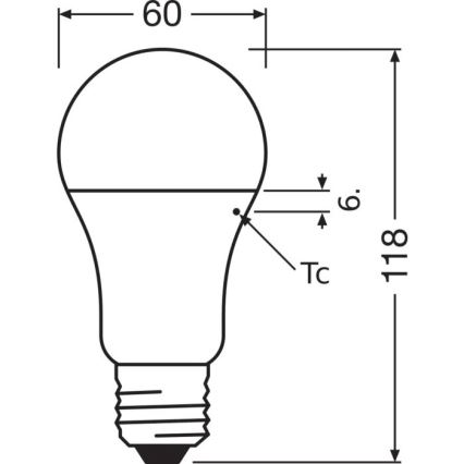 LED-lamp A60 E27/13W/230V 3000K - Osram
