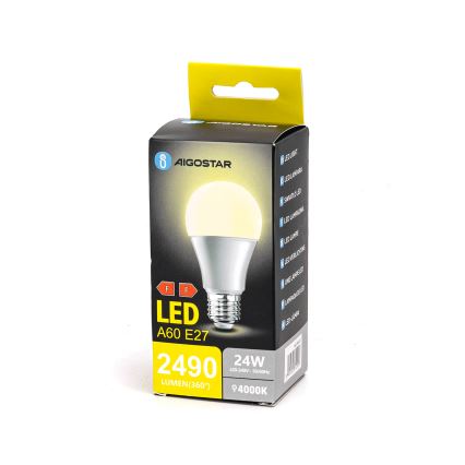 LED Lamp A60 E27/24W/230V 4000K - Aigostar