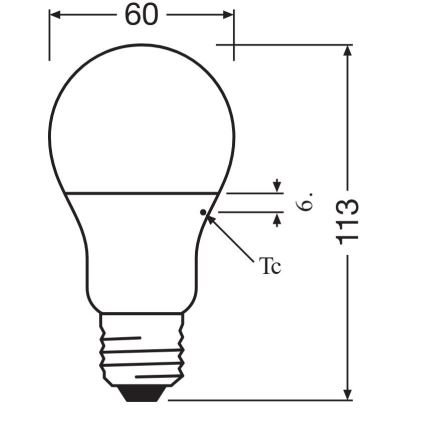 LED Lamp A60 E27/8,5W/230V 2700K - Osram
