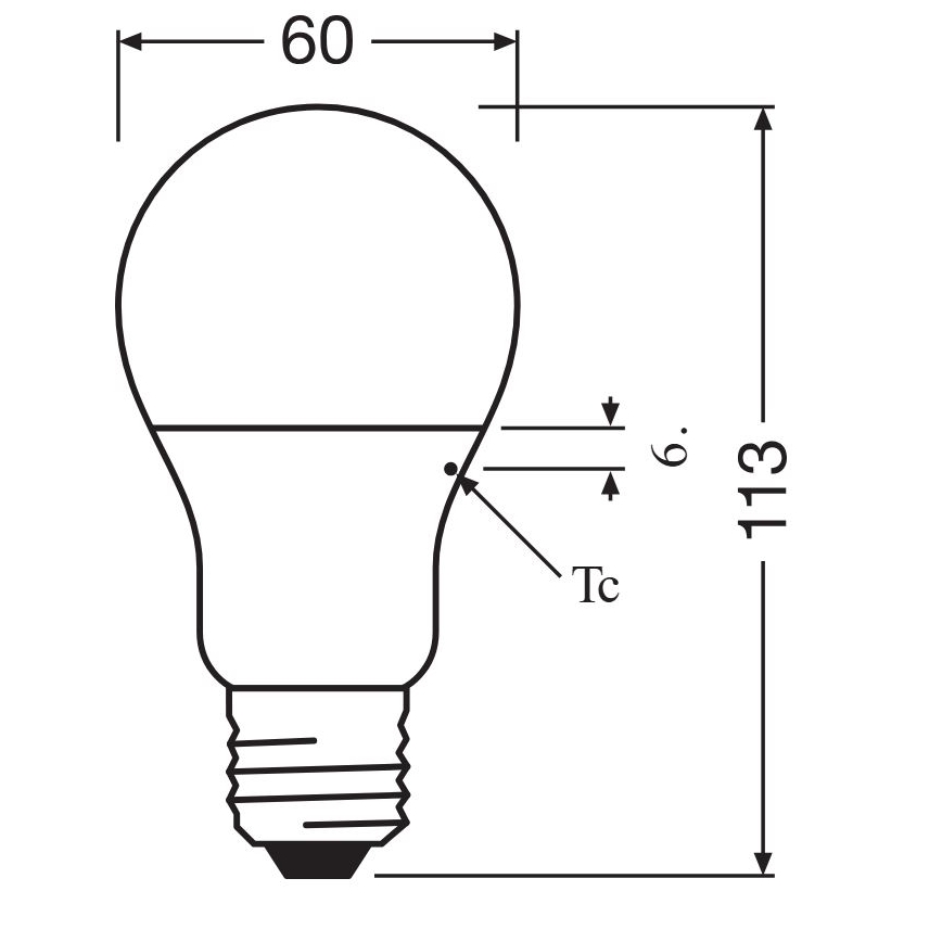 LED Lamp A60 E27/8,5W/230V 2700K - Osram