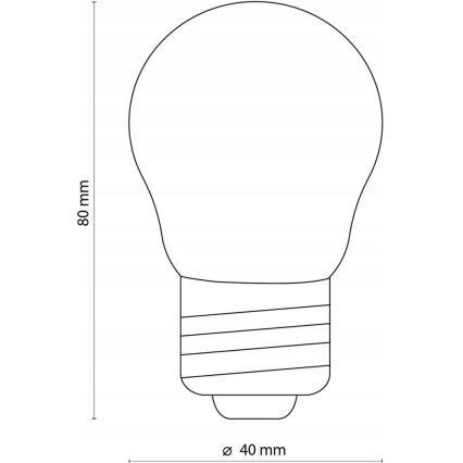 LED-lamp AMBER G45 E27/4,5W/230V 2200K