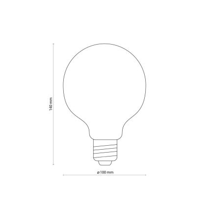 LED-lamp AMBER G95 E27/6,5W/230V 3200K