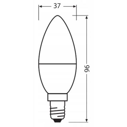LED-lamp van gerecycled plastic B40 E14/4,9W/230V 2700K - Ledvance