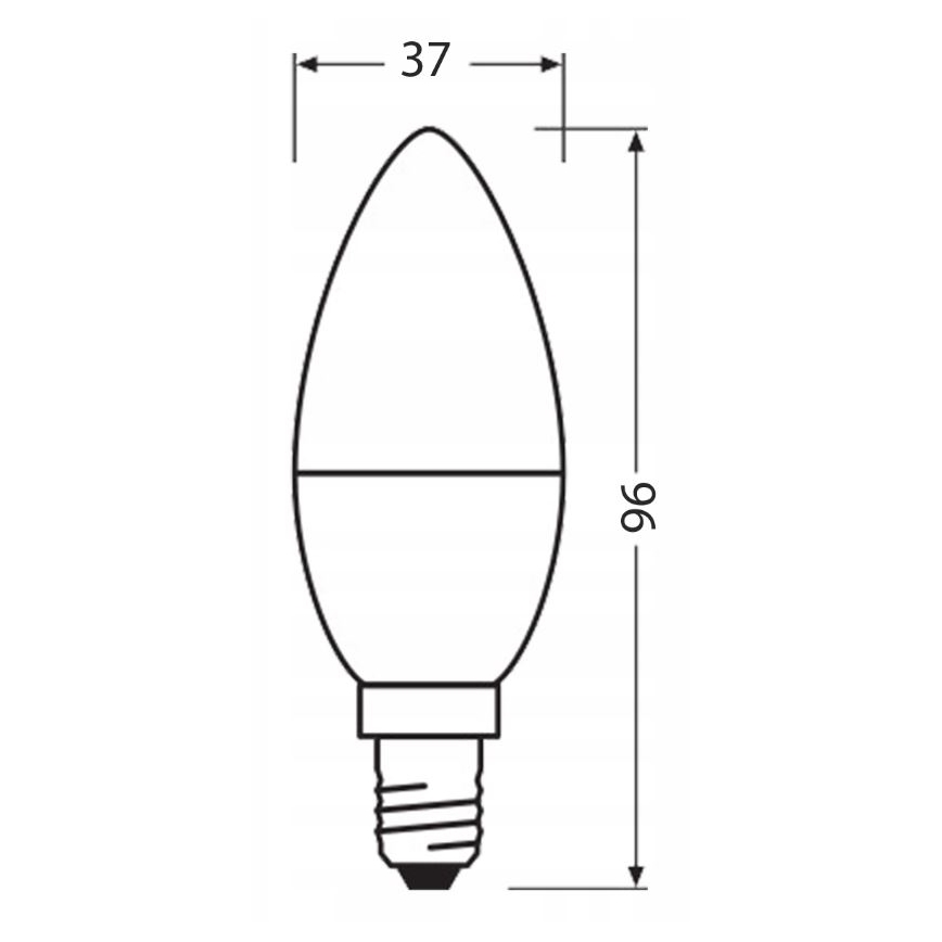 LED-lamp van gerecycled plastic B40 E14/4,9W/230V 2700K - Ledvance