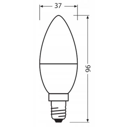 LED-lamp van gerecycled plastic B40 E14/4,9W/230V 4000K - Ledvance